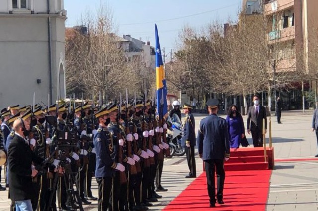 Vjosa Osmani officially took office today as President of Kosovo